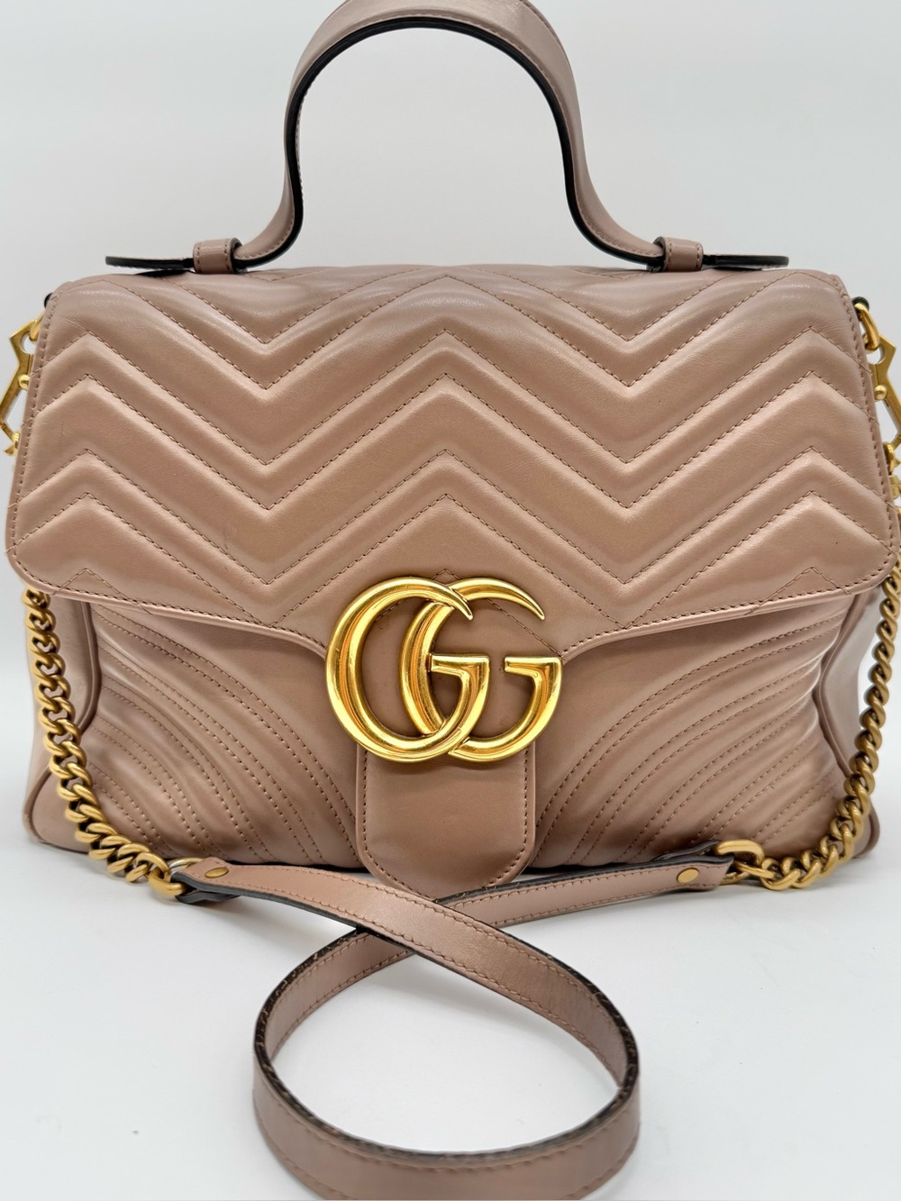 Gucci Marmont Top Handle 2way Dusty Pink